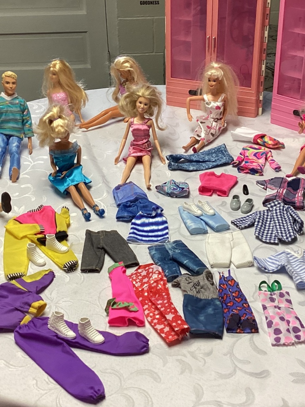 Barbie Ken Doll Lot of 49 pc Mixed lot of clothing amazing for your little girl
